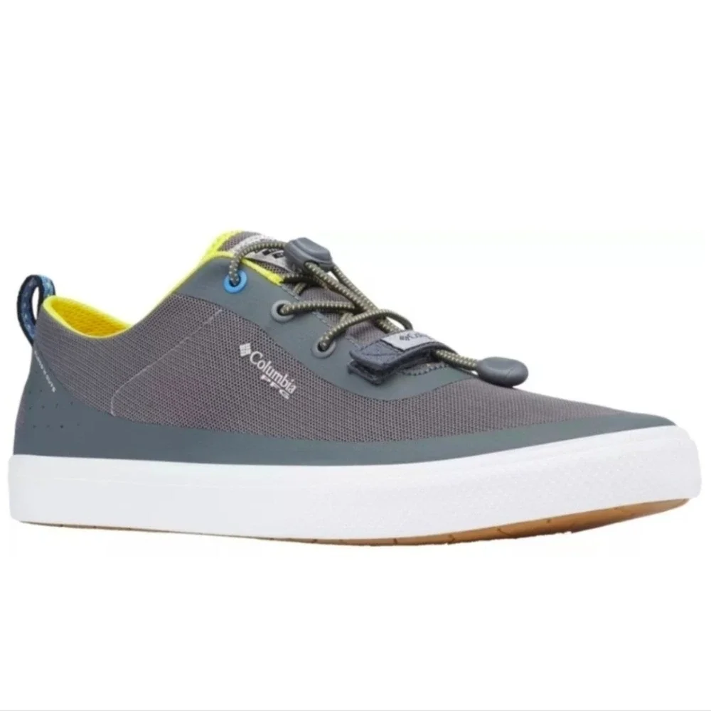 Columbia PFG Dorado CVO Blood N Guts Fishing Shoes Grey Steel Electron Yellow 14